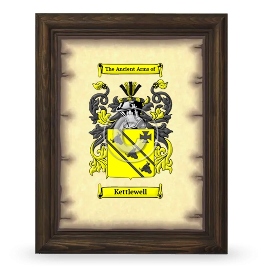 Kettlewell Coat of Arms Framed - Brown