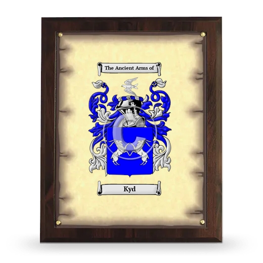 Kyd Coat of Arms Plaque