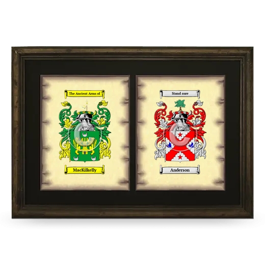 Double Coat of Arms Framed - Brown