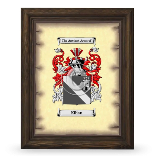 Kilian Coat of Arms Framed - Brown