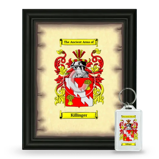 Killinger Framed Coat of Arms and Keychain - Black