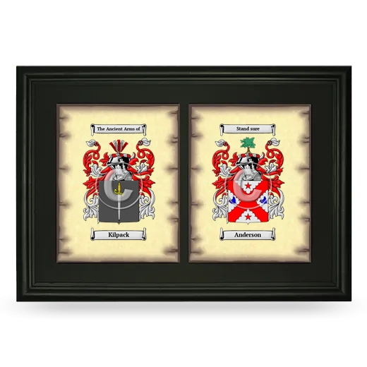 Double Coat of Arms Framed - Black