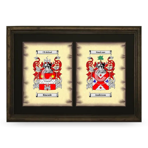 Double Coat of Arms Framed - Brown