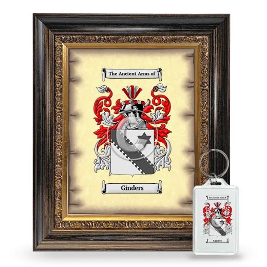 Ginders Framed Coat of Arms and Keychain - Heirloom