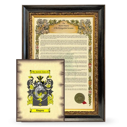 Kingrey Framed History and Coat of Arms Print - Heirloom