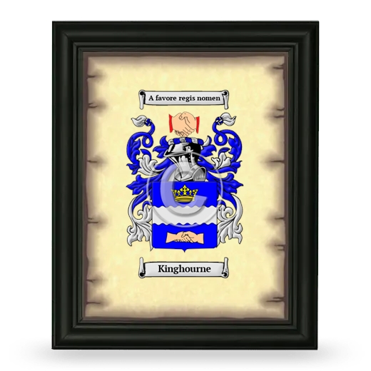 Kinghourne Coat of Arms Framed - Black
