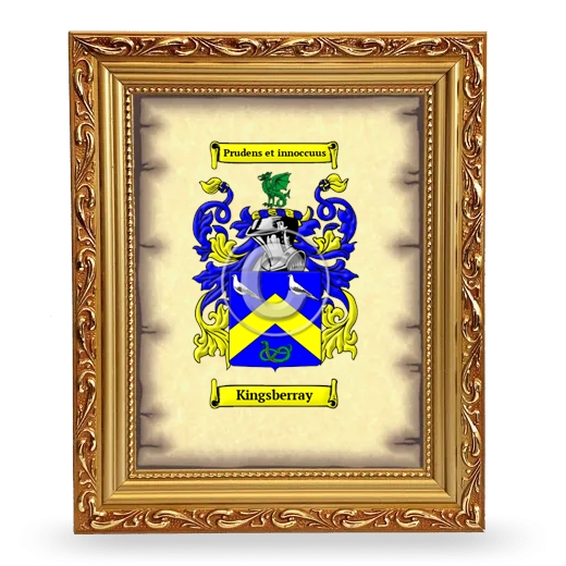 Kingsberray Coat of Arms Framed - Gold