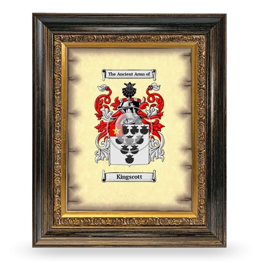 Kingscott Coat of Arms Framed - Heirloom