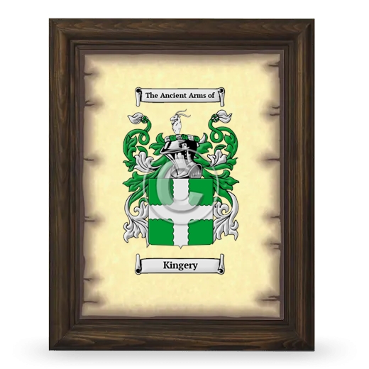 Kingery Coat of Arms Framed - Brown