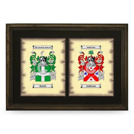 Double Coat of Arms Framed - Brown