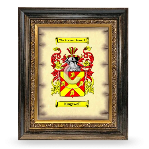 Kingswell Coat of Arms Framed - Heirloom