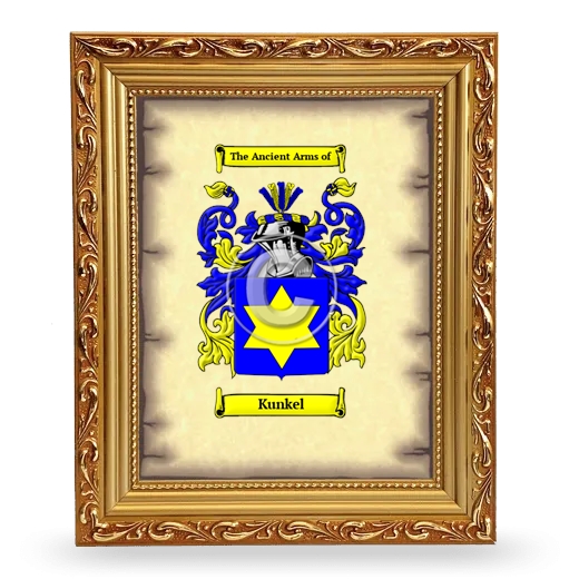 Kunkel Coat of Arms Framed - Gold