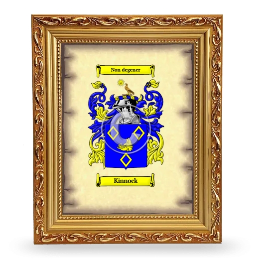 Kinnock Coat of Arms Framed - Gold