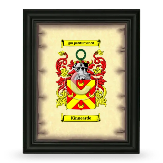 Kinnearde Coat of Arms Framed - Black