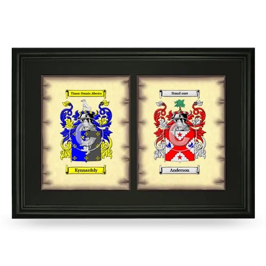 Double Coat of Arms Framed - Black