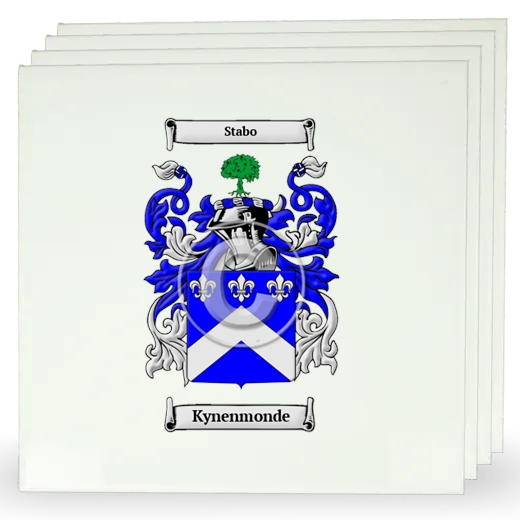 Kynenmonde Set of Four Large Tiles with Coat of Arms