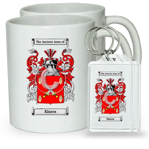 Kinros Pair of Coffee Mugs and Pair of Keychains