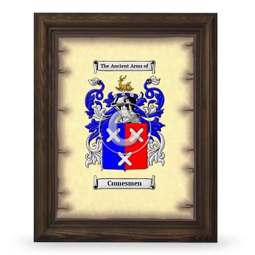 Cumesmen Coat of Arms Framed - Brown