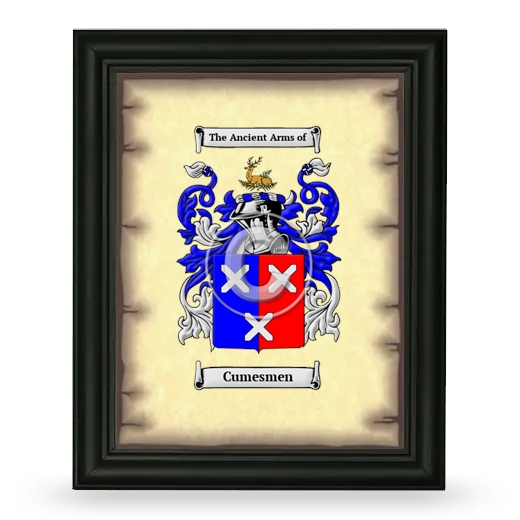 Cumesmen Coat of Arms Framed - Black