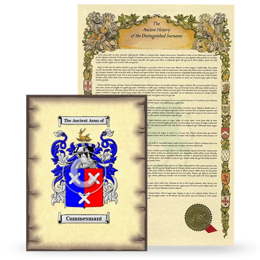 Cummesmant Coat of Arms and Surname History Package