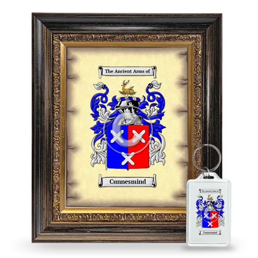 Cunnesmind Framed Coat of Arms and Keychain - Heirloom