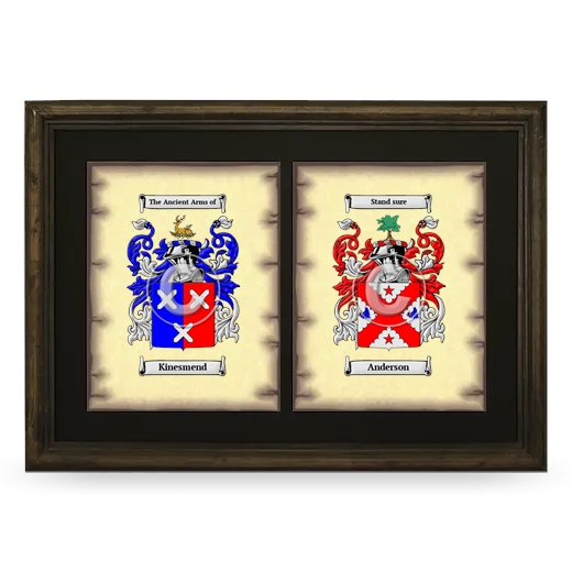 Double Coat of Arms Framed - Brown