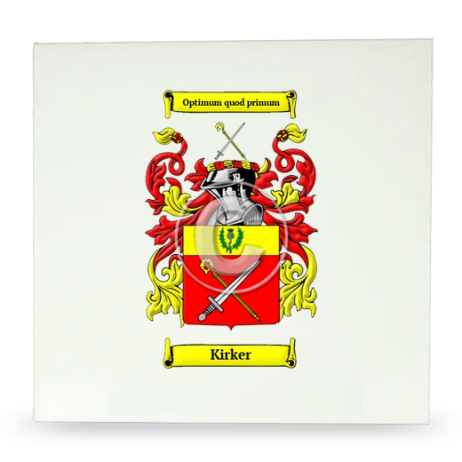 Kirker Large Ceramic Tile with Coat of Arms