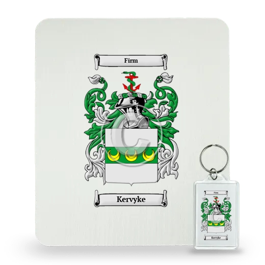 Kervyke Mouse Pad and Keychain Combo Package