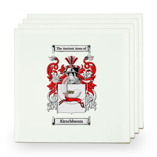 Kirschbaum Set of Four Small Tiles with Coat of Arms