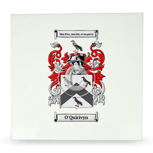 O'Quirivyn Large Ceramic Tile with Coat of Arms