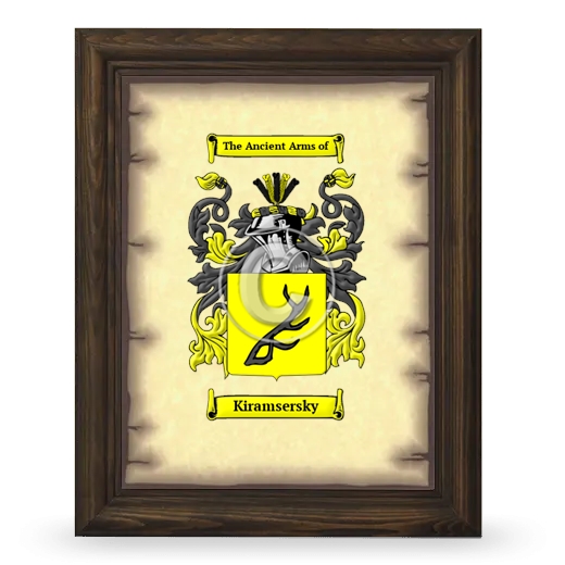 Kiramsersky Coat of Arms Framed - Brown