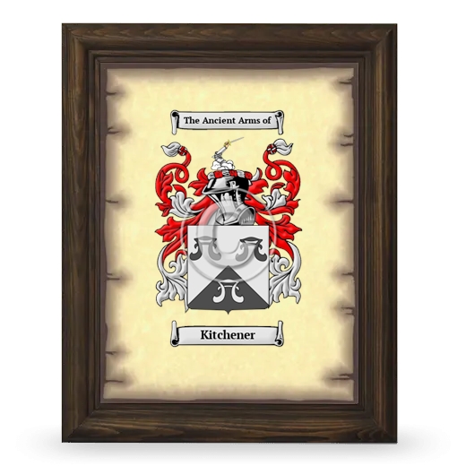 Kitchener Coat of Arms Framed - Brown
