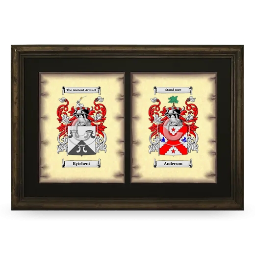 Double Coat of Arms Framed - Brown