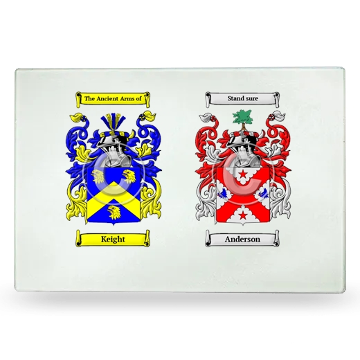 Double Coat of Arms Glass Cutting Board