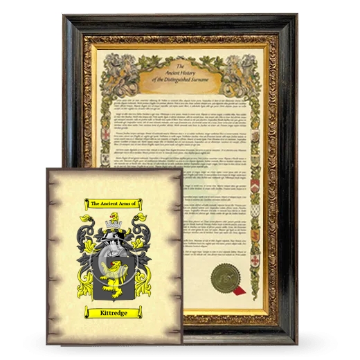 Kittredge Framed History and Coat of Arms Print - Heirloom