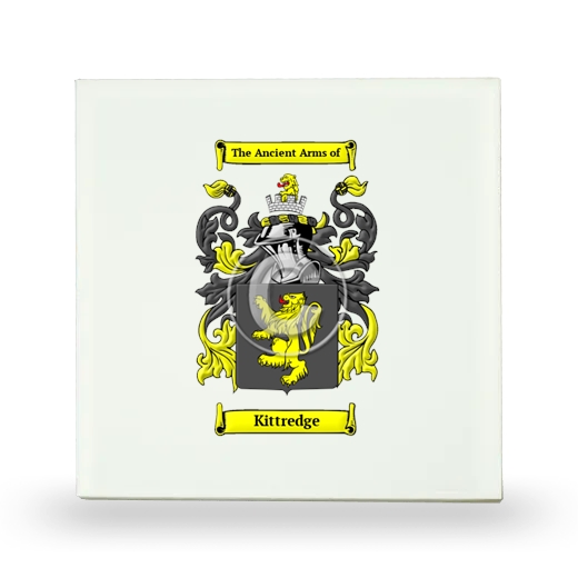 Kittredge Small Ceramic Tile with Coat of Arms