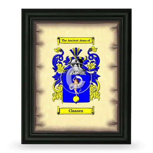 Claasen Coat of Arms Framed - Black