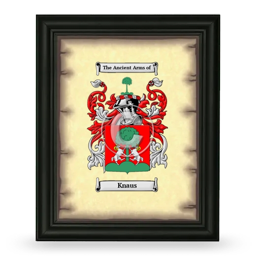 Knaus Coat of Arms Framed - Black