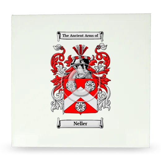 Neller Large Ceramic Tile with Coat of Arms