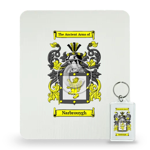 Narbrouygh Mouse Pad and Keychain Combo Package