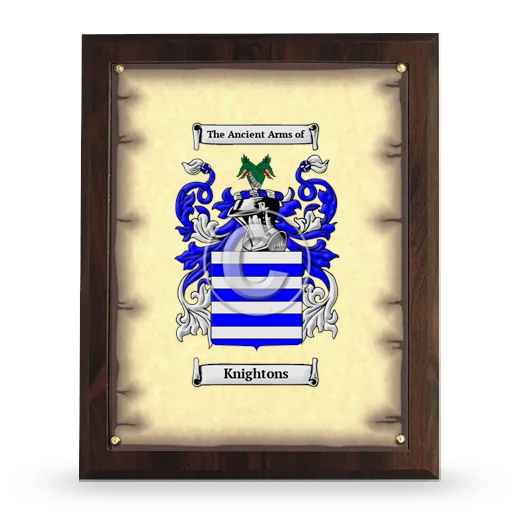 Knightons Coat of Arms Plaque