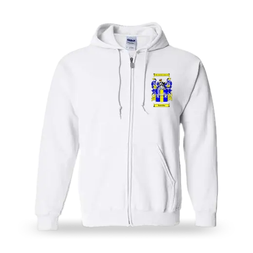 Kneeslay Unisex Coat of Arms Zip Sweatshirt - White