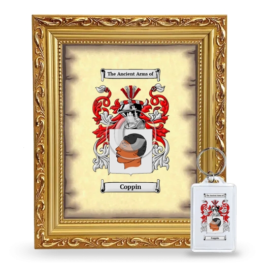 Coppin Framed Coat of Arms and Keychain - Gold