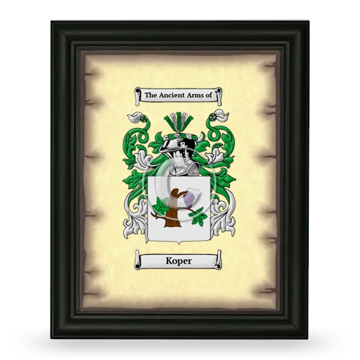 Koper Coat of Arms Framed - Black