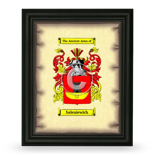 Saleniewich Coat of Arms Framed - Black