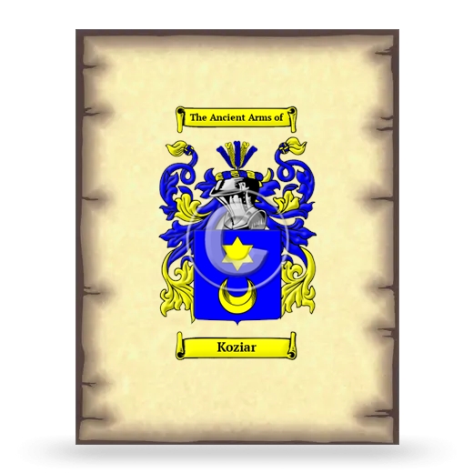 Koziar Coat of Arms Print