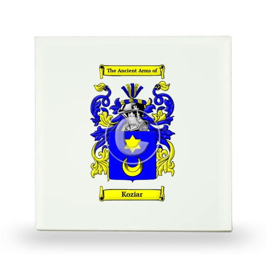 Koziar Small Ceramic Tile with Coat of Arms