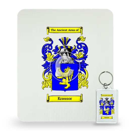 Krausor Mouse Pad and Keychain Combo Package