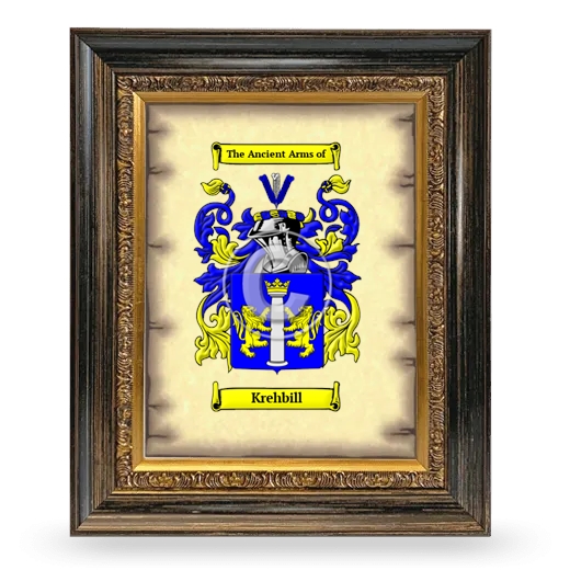 Krehbill Coat of Arms Framed - Heirloom