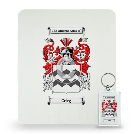 Crieg Mouse Pad and Keychain Combo Package